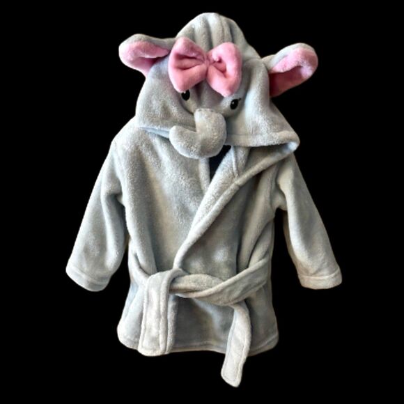 Mr. Pen Baby Animal Face Robe - Unisex, 0-9 Month, Plush, Elephant, Hooded Towel - Picture 1 of 2